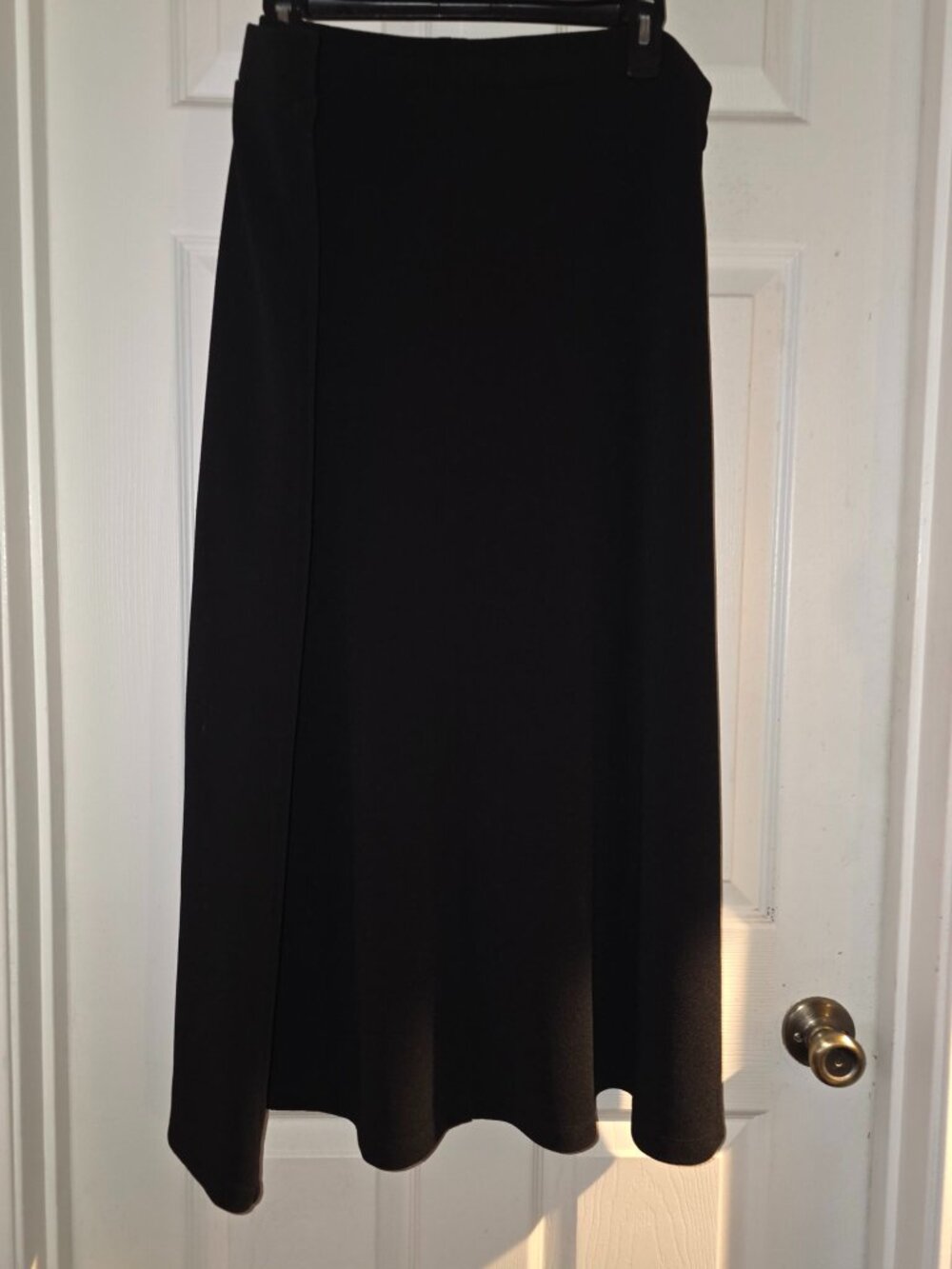 Kasper Black Pull-On A-Line Maxi Skirt — XL